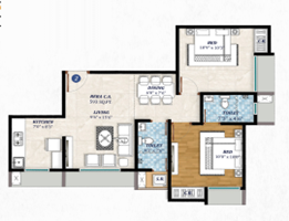 Larkins Nest Kasarvadavali Thane 2BHK Plan